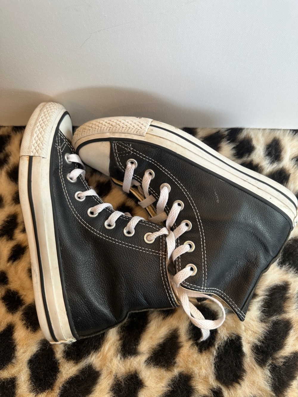 Converse Black High-Top Sneakers with White Accents